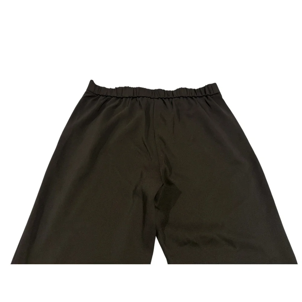 Quince Stretch Crepe Pleated Ankle Pants‎ black Women's Size Medium NWOT